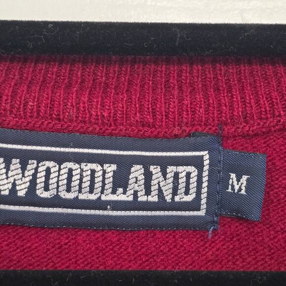 Men’s Lambswool Sweater Vest Red Knit Pullover V-Neck Sz M BusinessCasual Preppy - Picture 3 of 7